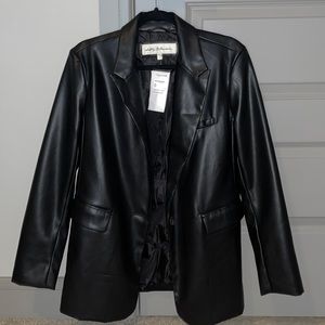 Black Leather Blazer